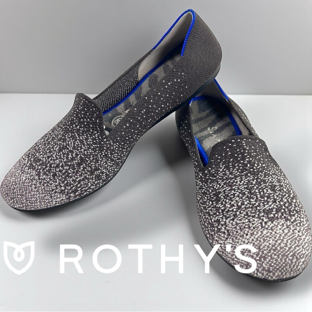 Rothy's Black and White Loafers - Picture 2 of 10